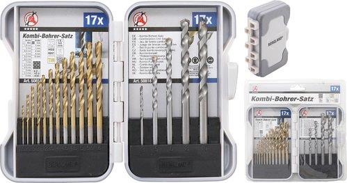 % ESTUCHE 17 BROCAS COMBINADAS METAL (Ø 1,5 - 6 MM.) Y PIEDRA ( Ø 3 - 10 MM.)