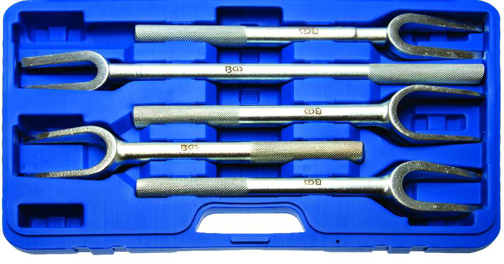 ESTUCHE 5 SEPARADORES DE HORQUILLA PARA ROTULAS DE DIRECCIÓN DE COCHE ( Ø 18 X 400 MM / 24,5 - 29 - 35 - 42 X 300 MM)