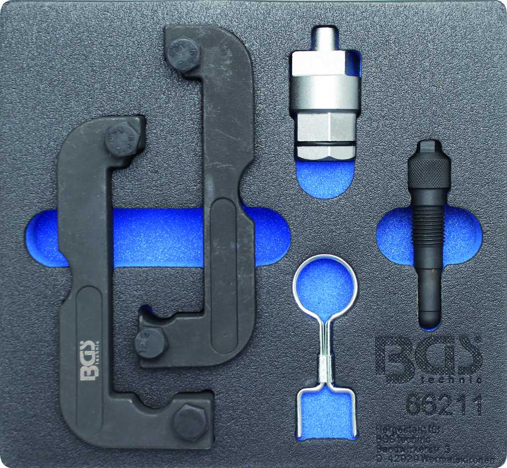 BANDEJA 1/6 DE POLIFOAM CON 5 UTILES BLOQUEO DISTRIBUCIÓN DE MOTORES GASOLINA AUDI 2.5 / 2.8 / 3.0 / 3.2 TFSI