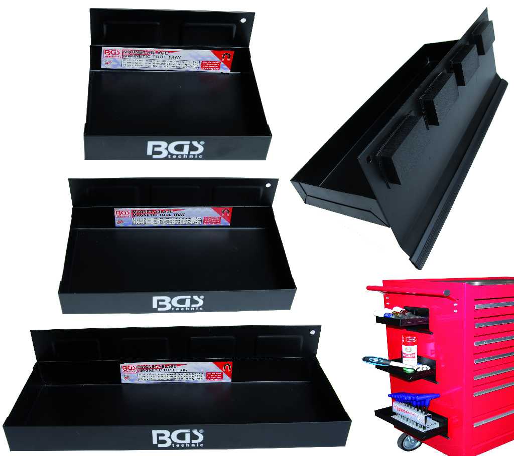 SET 3 BANDEJAS MAGNETICAS PARA CARRO (150 X 120 - 210 X 120 - 310 X 120 MM)