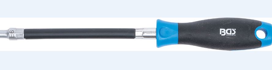 DESTORNILLADOR FLEXIBLE CON MANGO BIMATERIA, TORX *TIPO E*, E-7 X 150 MM.