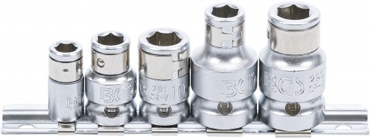 REGLETA DE 5 ADAPTADORES DE PUNTAS CON BOLA DE RETENCIÓN, DIN ISO 7261