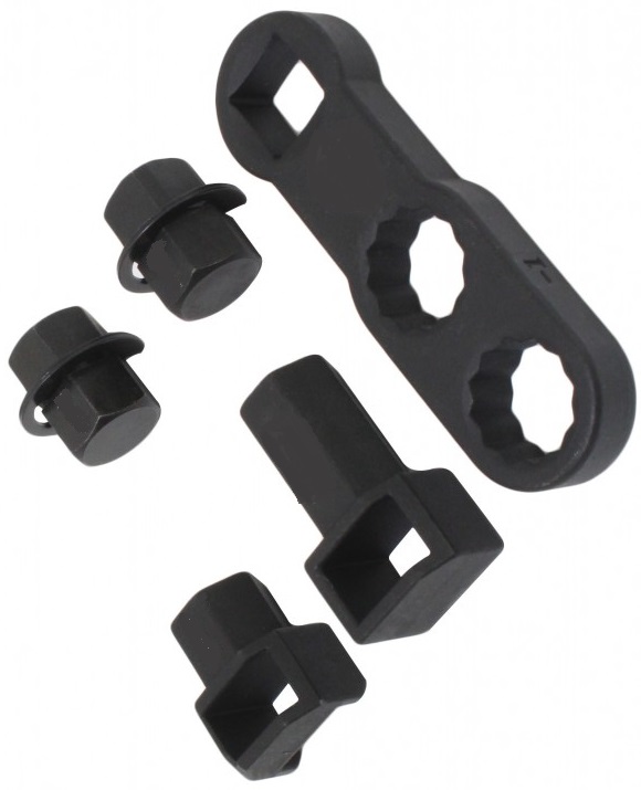 ESTUCHE 5 UTILES PARA  AJUSTE Y CONTROL DEL TENSOR DE CORREA  AUXILIAR DURANTE SU SUSTITUCIÓN EN GRUPO PSA - FORD - MAZDA - MINI - TOYOTA - VOLVO