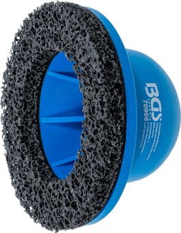 CEPILLO TIPO CAMPANA DE PLÁSTICO, Ø INTERIOR 90 MM PARA LIMPIEZA DE OXIDO DE DISCOS DE FRENO Y CUBOS DE RUEDA