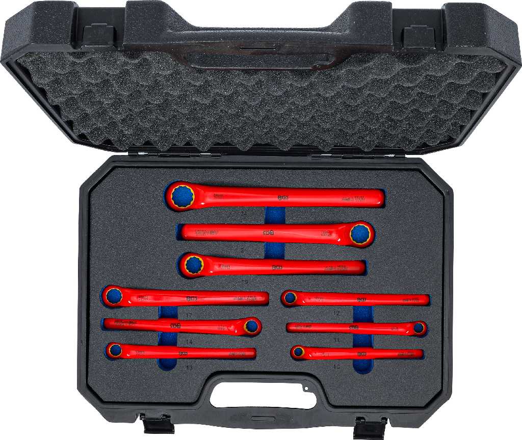 ESTUCHE 9 LLAVES ESTRELLA  ACODADA DE UNA BOCA BIHEX. CON AISLAMIENTO VDE HASTA 1.000 V. SEGÚN EN 60900/IEC 60900 (10 - 24 MM)