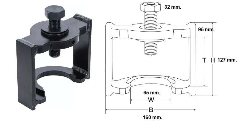 EXTRACTOR DEL AJUSTADOR DE LA PALANCA DE FRENO HALDEX, Ø 160 MM