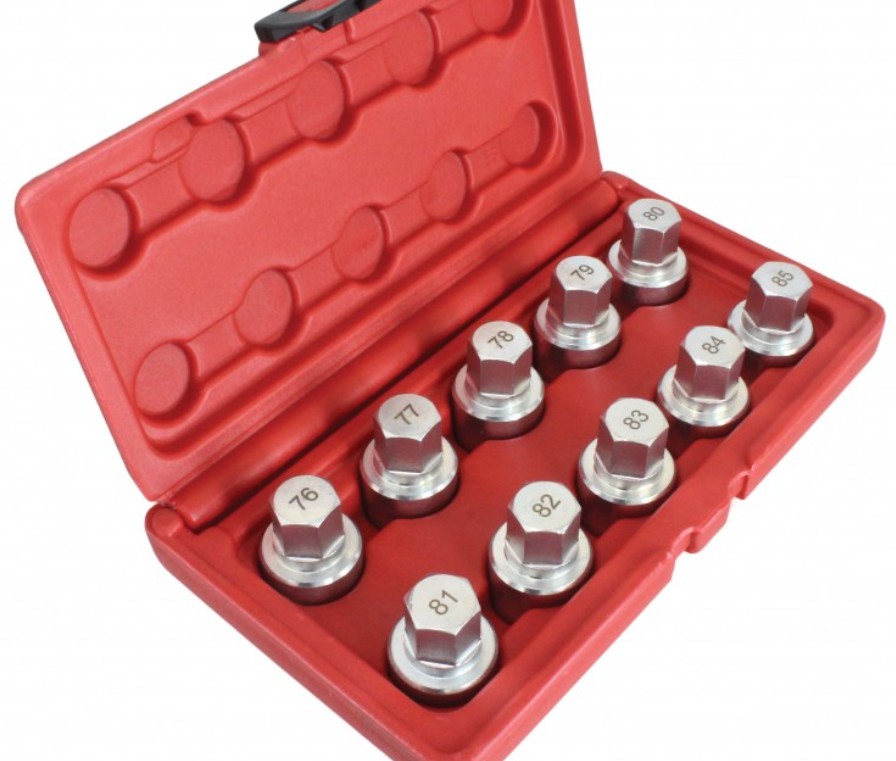 ESTUCHE DE 10 VASOS PARA SUSTITUCIÓN DE TORNILLOS ANTIRROBO DE LLANTAS TESLA ,