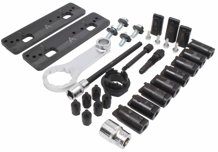 ESTUCHE 33 UTILES DE CALADO DE DISTRIBUCIÓN MOTORES GASOLINA  2.9 L./ 3.0 L.TFSI DEL GRUPO VAG - PORSCHE