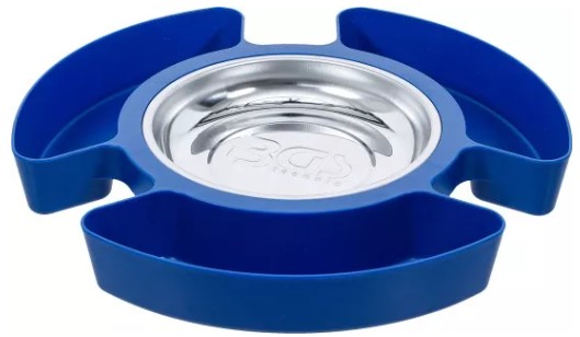 BANDEJA MAGNETICA CIRCULAR 280 MM, INOXIDABLE CON 3 BANDEJAS AUXILIARES DE PLÁSTICO