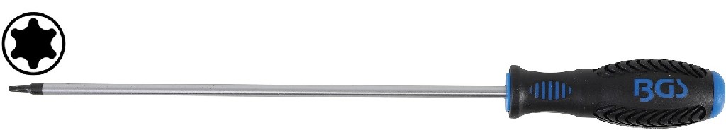 DESTORNILLADOR EXTRALARGO MANGO BICOMPONENTE TORX, T20 X 250 MM.