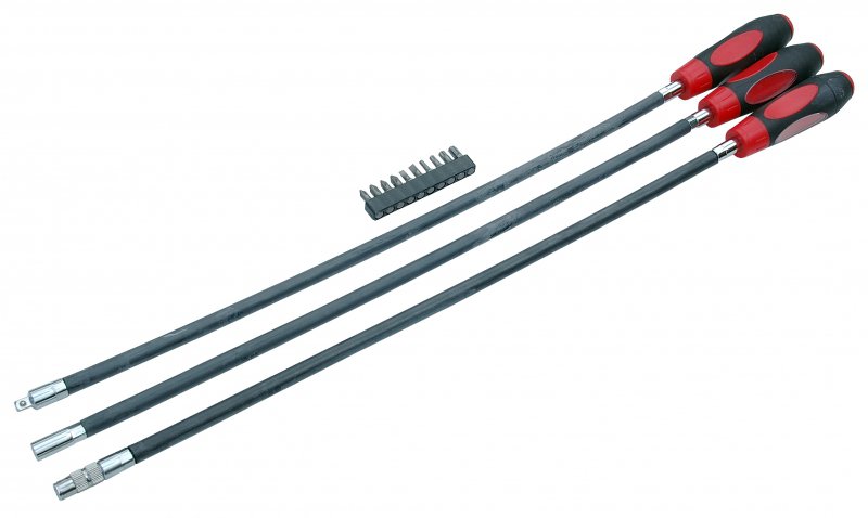 BLISTER 3 DESTORNILLADORES EXTRALARGOS (450 MM.) CON BOCA PLANA 6 MM, PHILLIPS PH2 Y TORX T15