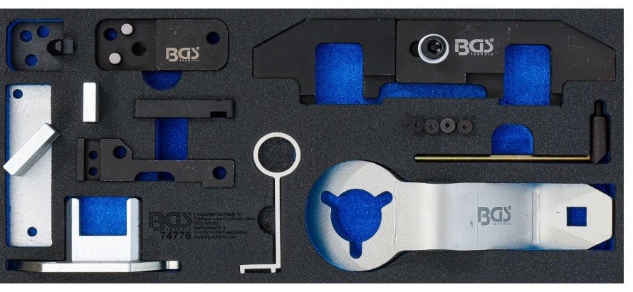 BANDEJA 1/3 DE POLIFOAM CON 15 UTILES DE CALADO DE DISTRIBUCIÓN MOTORES GASOLINA GRUPO PSA. 1.0/1.2 VTI - 1.2 GDI