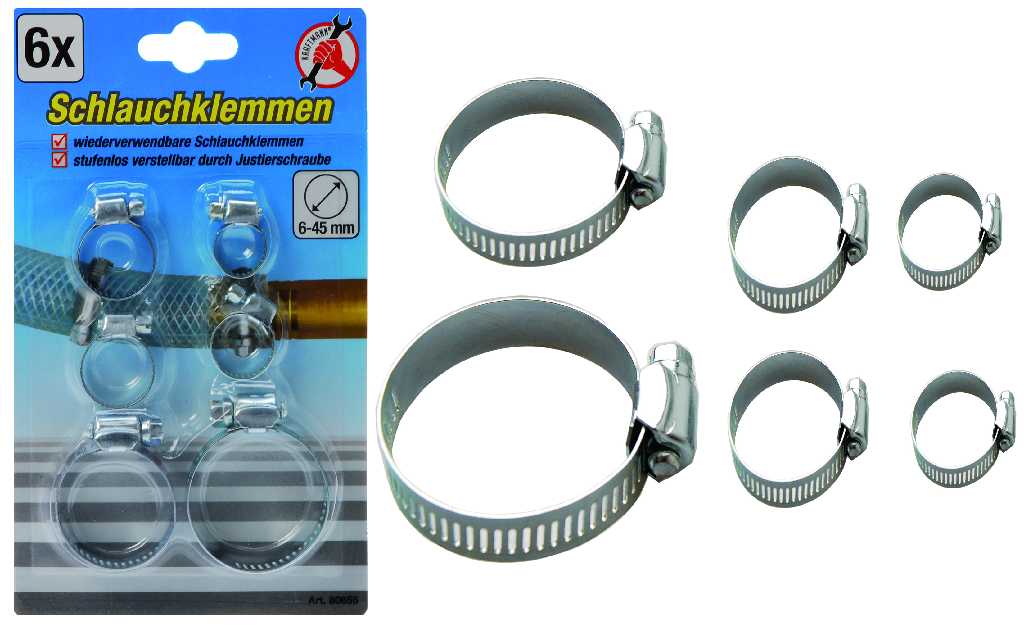 %  BLISTER 6 ABRAZADERAS (6 - 45 MM.)