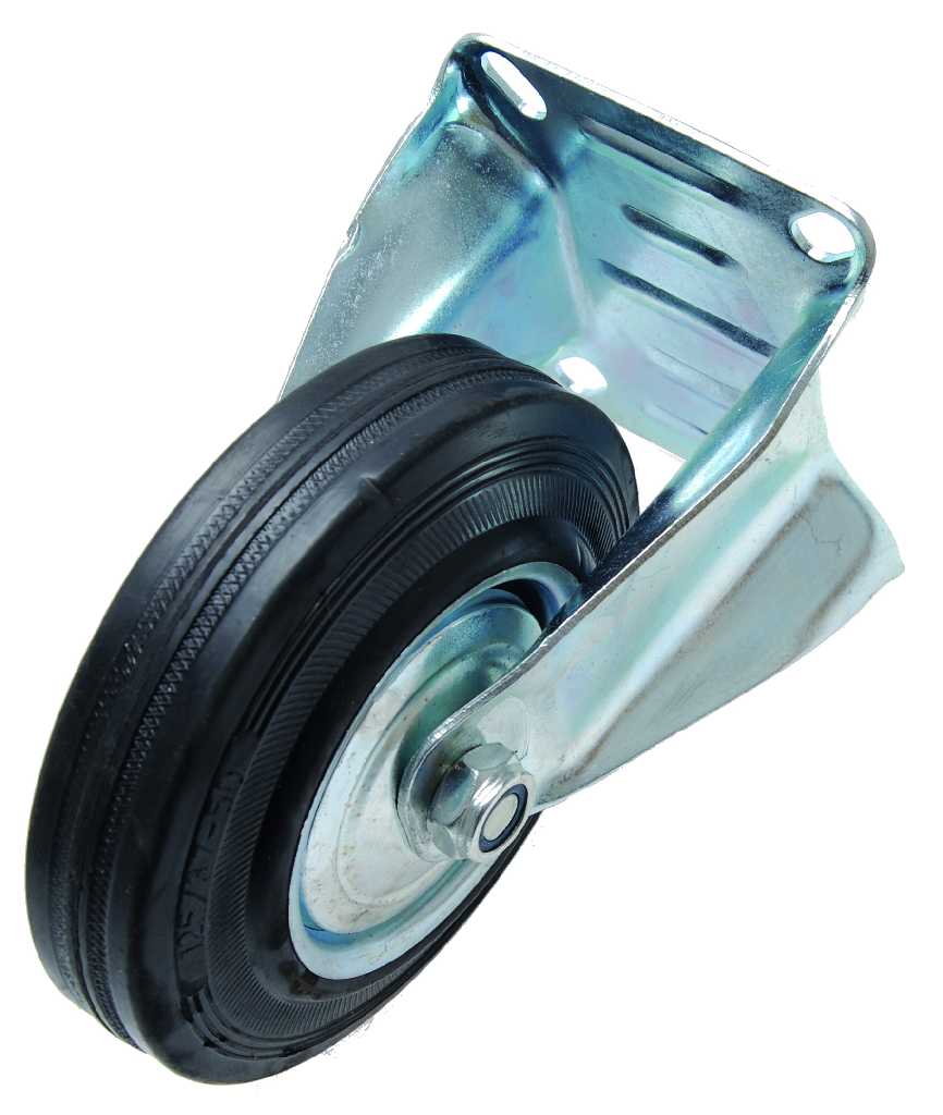 RUEDA DE GOMA MACIZA Ø 125 MM CON BASE. KRAFTMANN (100 KGS)