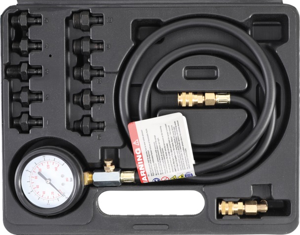 ESTUCHE 12 UTILES DE COMPRESIMETRO DE BOMBA DE ACEITE ( 0 - 10 BAR.)