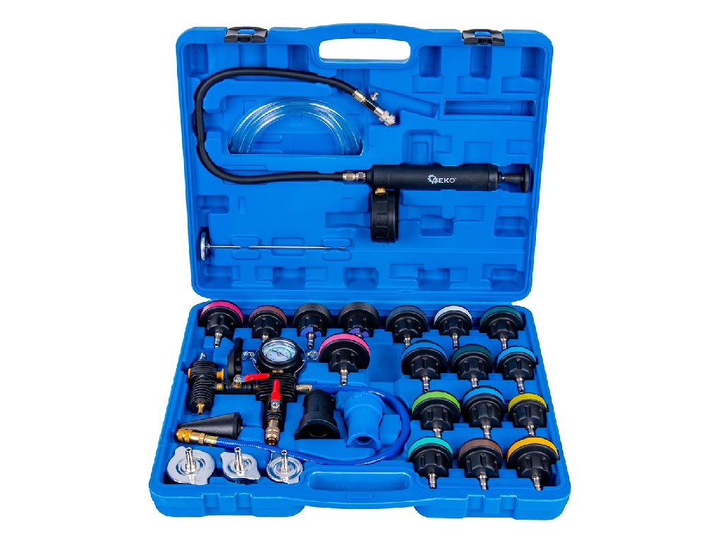 ESTUCHE 27 UTILES COMPROBACIÓN DE RADIADORES Y DE SISTEMA DE AIRE ACONDICIONADO UNIVERSAL