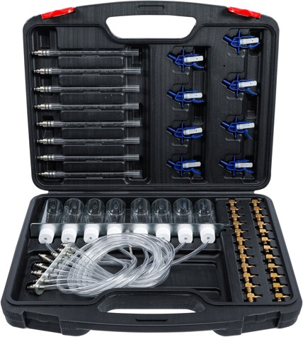 ESTUCHE COMPROBACIÓN DE RETORNO DE FLUJO DE COMMON RAIL CON 32 ADAPTADORES