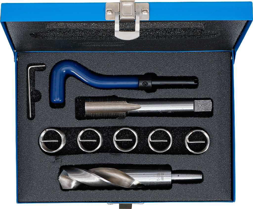 ESTUCHE 9 PCS. REPARACION DE ROSCAS INSERTADAS, (M20 X 1,50 MM)