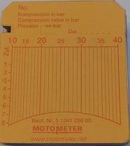 > PAQUETE 100 TARJETAS DE REPUESTO 8-40 BAR DE COMPRESIMETRO DIESEL - MOTOMETER