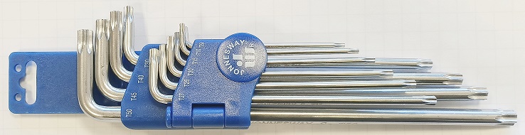 % @ BLISTER DE 10 LLAVES ACODADAS TORX-H EXTRALARGAS, T9H-T50H