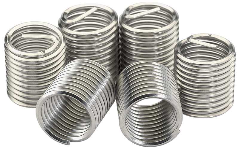 % BOLSA 100 INSERTOS ROSCADOS ACERO INOX. 6 X 1.0 X 1.0 MM