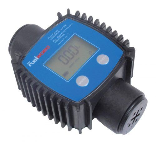 CAUDALIMETRO DIGITAL DE LITROS/GALONES/PT/QT DE 5 DIGITOS (TOTAL Y PARCIAL) PARA ADBLUE, INCLUYE BATERIA (2 X 1,5 V.), CALIBRADO Y CERTIFICADO CE
