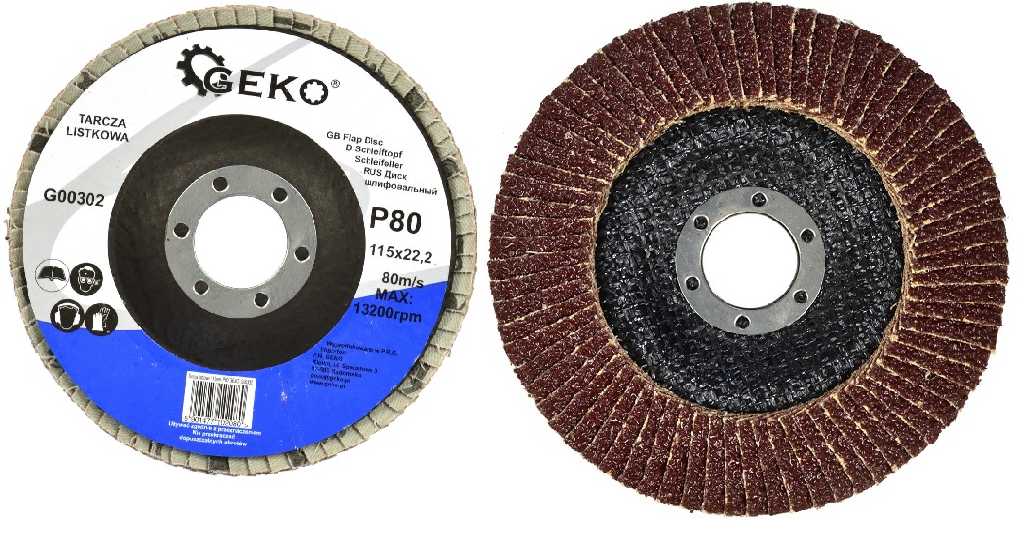 PAQUETE DE 10 DISCOS DE LAMINAS ABRASIVAS PARA  ACERO INOX., Ø 115 X 22.2 MM, GRANO 80 *PREMIUM*