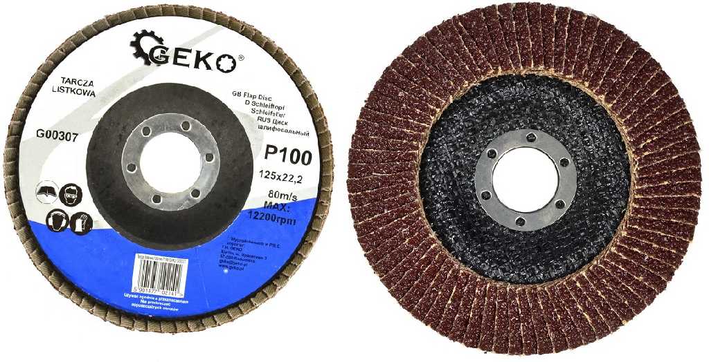 PAQUETE DE 10 DISCOS DE LAMINAS ABRASIVAS PARA  ACERO INOX., Ø 125 X 22.2 MM, GRANO 100 *PREMIUM*