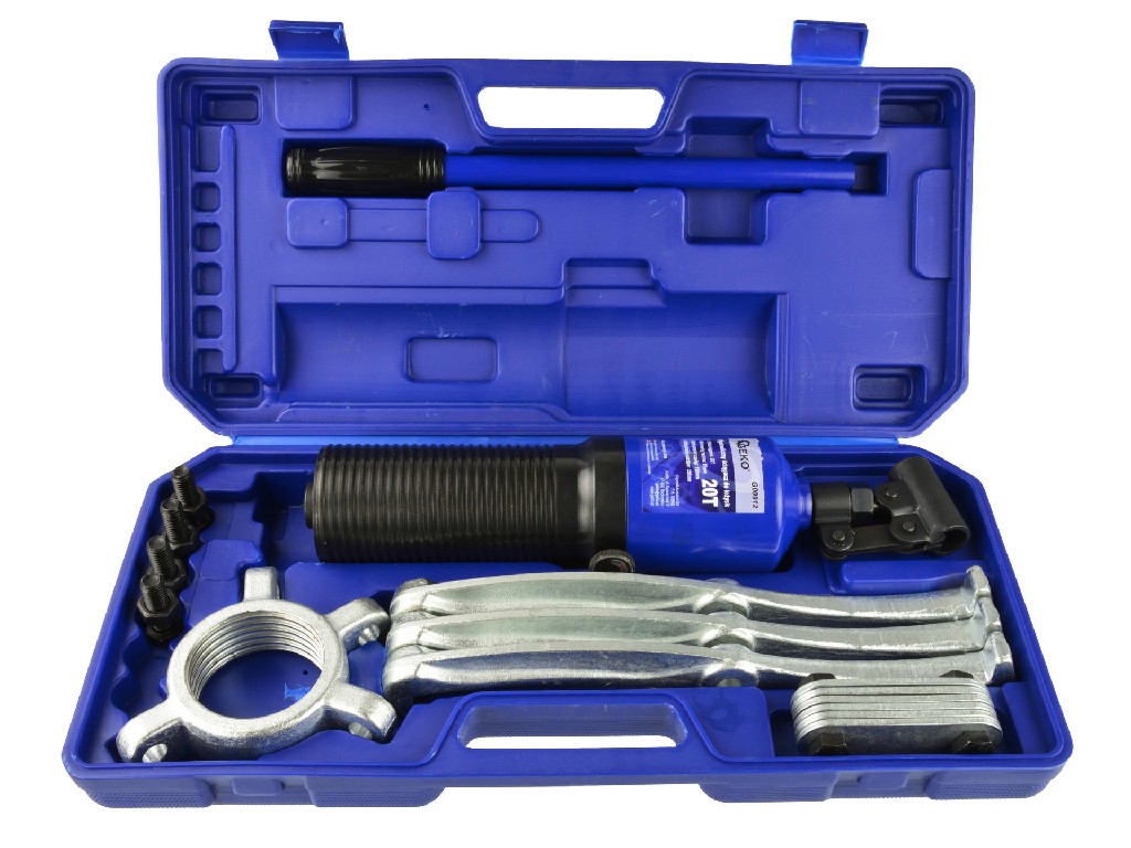 % ESTUCHE EXTRACTOR HIDRAULICO 20 TN. ( SEPARACIÓN MÁX. 350 MM. - 3 PATAS 260 MM.) + 17 PCS