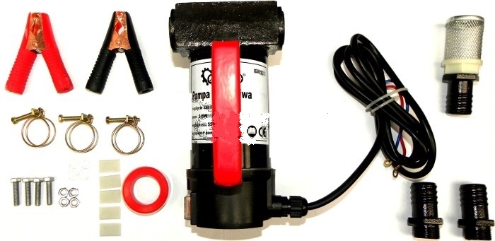 % BOMBA ELÉCTRICA AUTOCEBANTE DE TRASVASE DE ACEITE 24 V. - 245 W - 40 L/MIN. + 22 ACCESORIOS