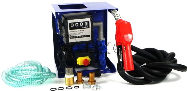 % @ BOMBA DE TRASVASE DE ACEITE CON PISTOLA  AUTOMÁTICA + CONTADOR DE LITROS+MANGUERAS Y RACORES, AUTOCEBANTE