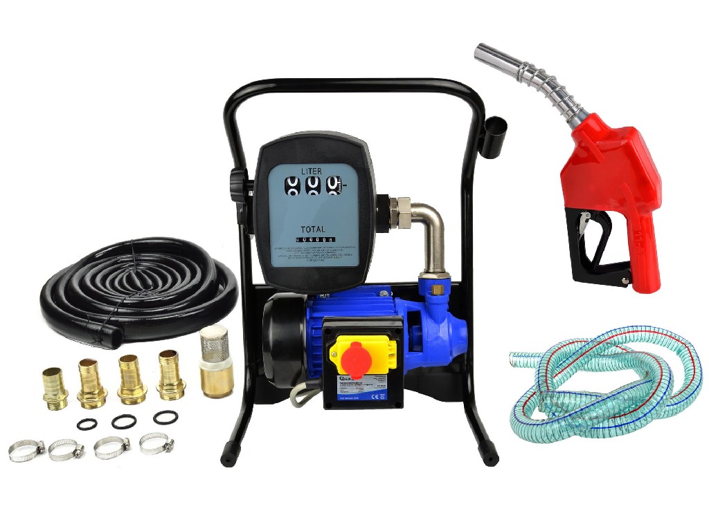 % @ BOMBA DE TRASVASE DE ACEITE ELECTRICA 230V./600W.CON PISTOLA  AUTOMÁTICA + CONTADOR DE LITROS+MANGUERAS Y RACORES
