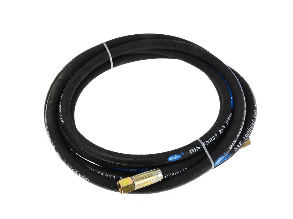 MANGUERA HIDRÁULICA FLEXIBLE TRENZADA 4M SAE 100 R2AT DIN-EN 853-2SN PARA GT501129