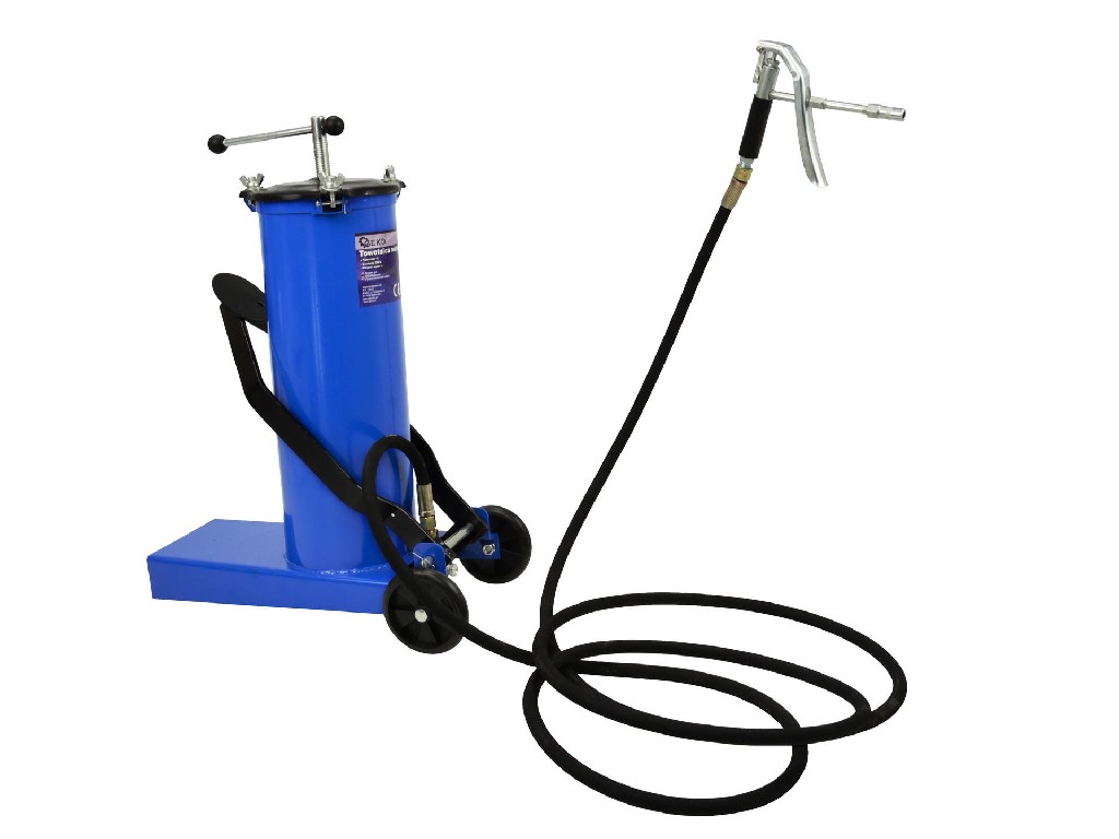 ENGRASADORA DE PEDAL + DEPOSITO METALICO 6 L.(500 X 420 X 240 MM) + MANGUERA 4 M. - PRESION 25 MPA