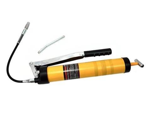 ENGRASADORA MANUAL PROFESIONAL, 900 ML.+ MANGUERA RIGIDA + FLEXIBLE Y 4 BOQUILLAS