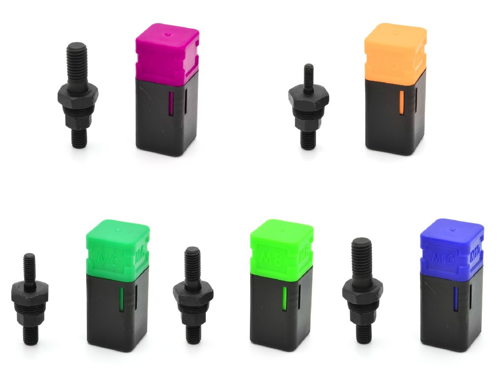 BLISTER DE 5 ADAPTADORES PARA REMACHADORA DE TUERCAS REMACHABLES (M5 - M12)
