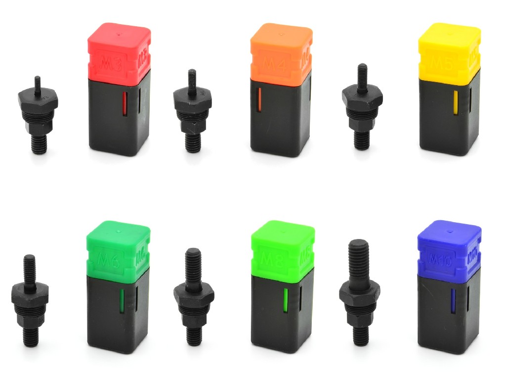 BLISTER DE 6 ADAPTADORES PARA REMACHADORA DE TUERCAS REMACHABLES (M3 - M10)