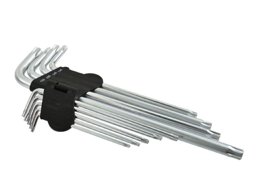 % BLISTER 9 LLAVES ACODADAS EN L, TORX-H EXTRALARGAS (T15H - T55H)