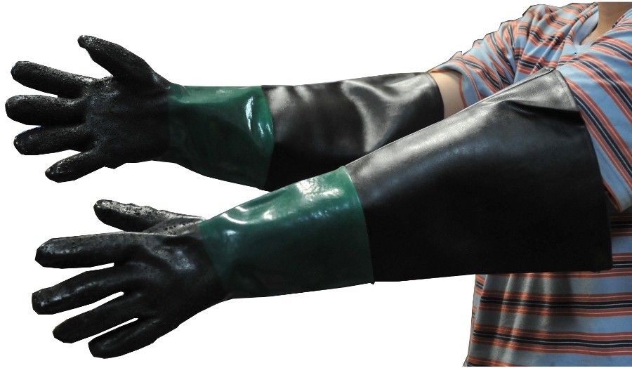 GUANTES PARA TRABAJOS DE LIMPIEZA CON CHORREADORA DE ARENA ( 2 UDS )