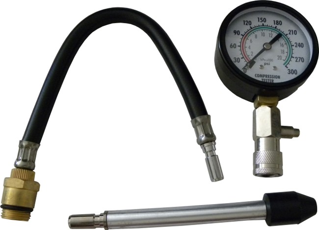 ESTUCHE COMPRESIMETRO DE GASOLINA (3 - 20 BAR / 50 - 300 PSI) + 2 CONECTORES M14 - M18