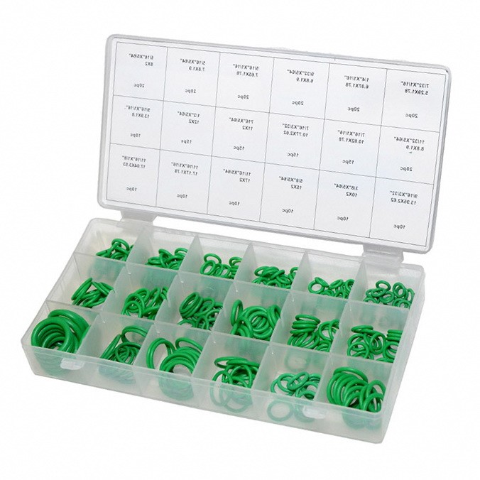 % ESTUCHE 270 JUNTAS TORICAS HNBR (5,29 X 1,78 - 17,04 X 3,53 MM.) PARA GAS R12 - R134A DE AIRE ACONDICIONADO