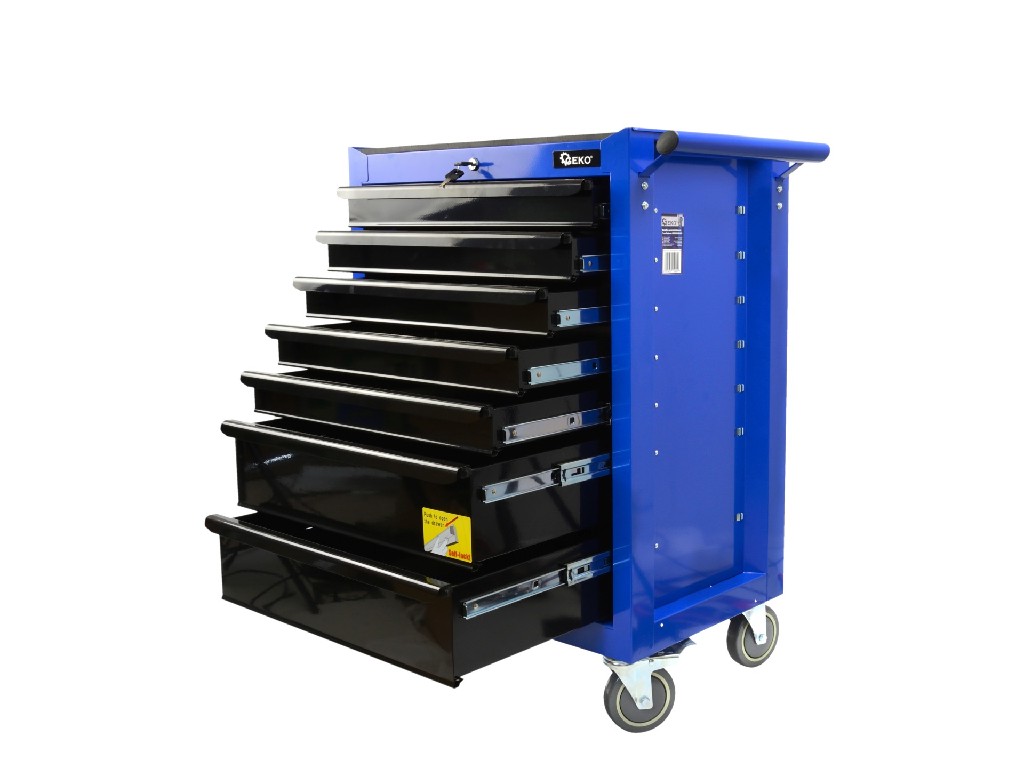 % @ CARRO PORTAHERRAMIENTAS DE 7 CAJONES,4 RUEDAS GIRATORIAS Y BLOQUEABLES (680 X 460 X 995 MM.)