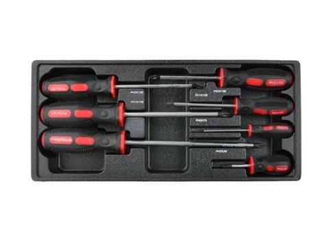 % BANDEJA DE PLÁSTICO 1/3 CON 7 DESTORNILLADORES PHILLIPS (PH0X75 - PH1X100 - PH2X38 - PH2X100 - PH2X125 - PH3X150 -PH3X200 MM.) *GEKO*