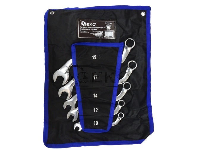 BOLSA 5 LLAVES COMBINADAS EN *S* (10 – 12 – 14 – 17 – 19 MM.)