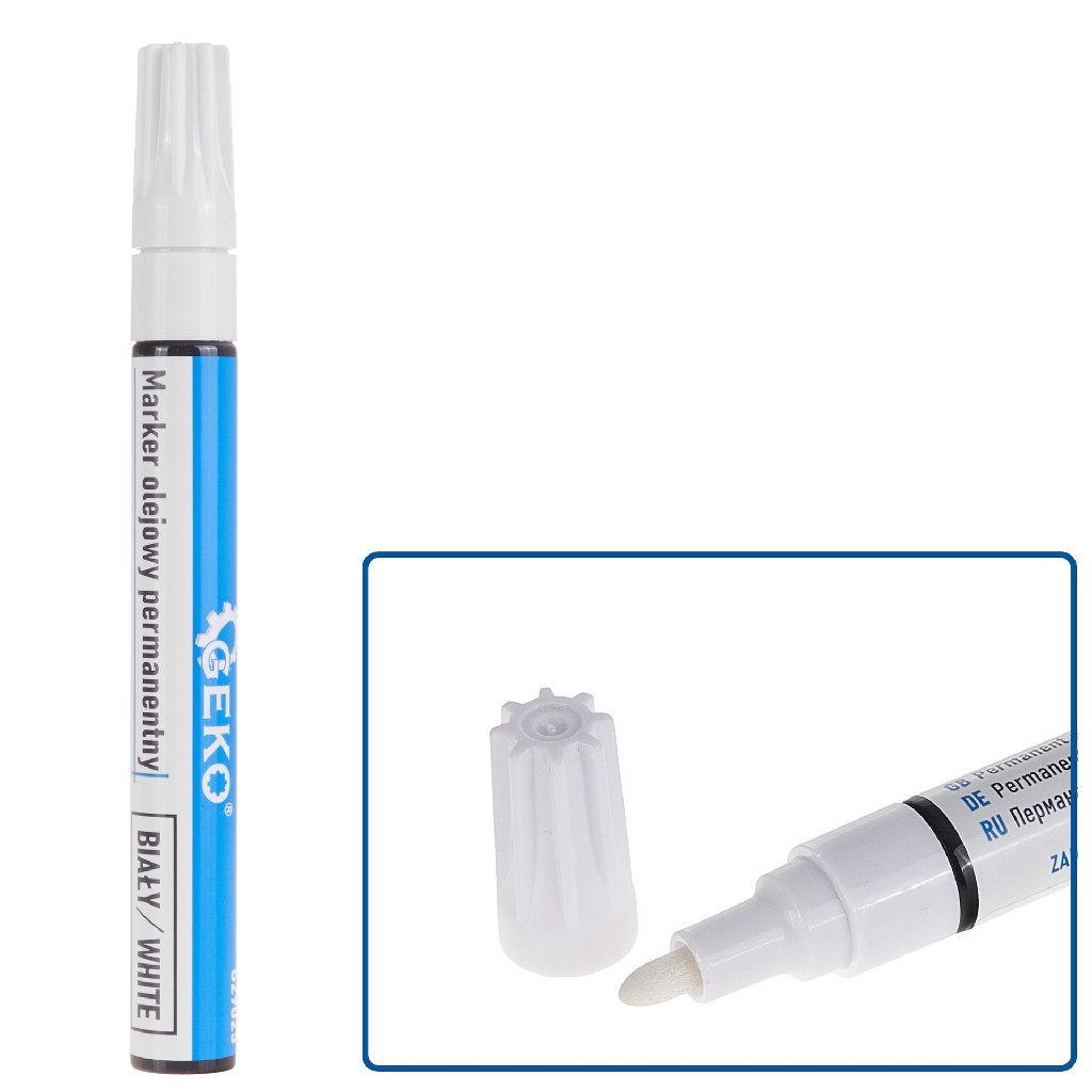 BLISTER DE 10 ROTULADORES PERMANENTES AL OLEO BLANCO PARA MARCADO DE NEUMÁTICOS - IMPERMEABLES - APTOS TAMBIEN PARA VIDRIO Y PLÁSTICOS