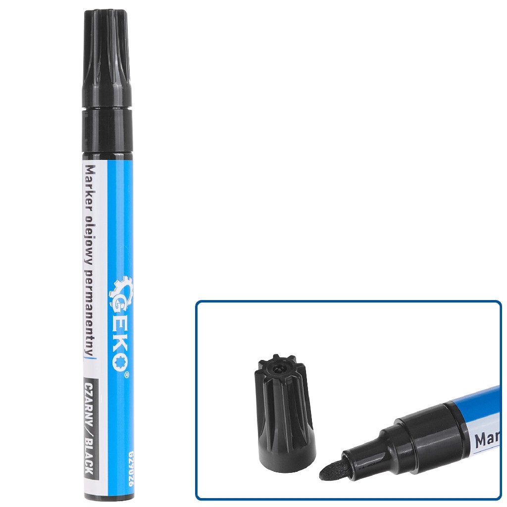 BLISTER DE 10 ROTULADORES PERMANENTES AL OLEO NEGRO PARA MARCADO DE NEUMÁTICOS - IMPERMEABLES - APTOS TAMBIEN PARA VIDRIO Y PLÁSTICOS