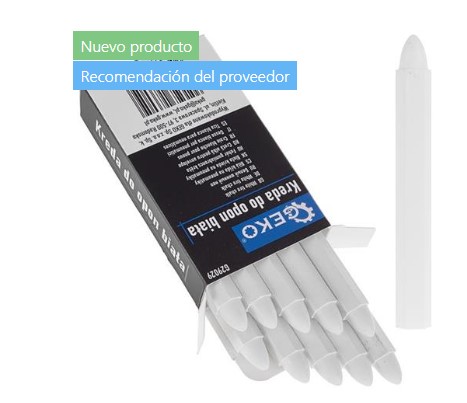 BLISTER DE 10 TIZAS BLANCAS PARA MARCADO DE NEUMÁTICOS - IMPERMEABLES (12 X 110 MM)