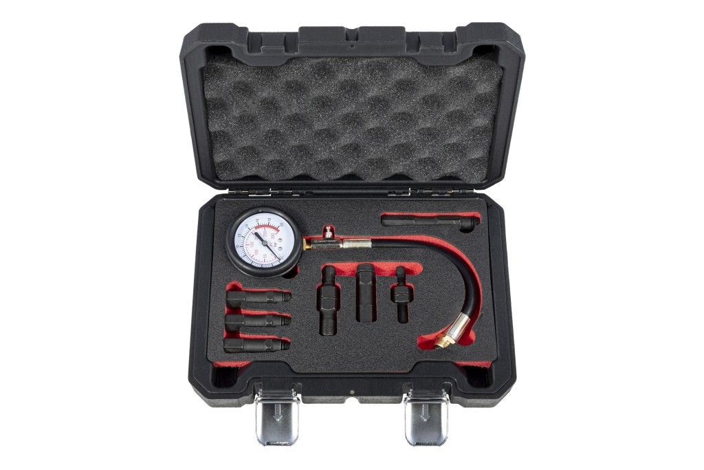 % ESTUCHE COMPRESIMETRO GASOLINA + 7 RACORES M10 - 12 - 14 - 18,