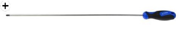 % DESTORNILLADOR PHILLIPS EXTRALARGO, PH1 X 400 MM., MANGO BICOMPONENTE, PUNTA REFORZADA