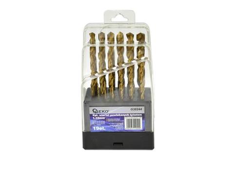 % ESTUCHE 19 BROCAS HELICOIDALES ACERO-NITRURO DE TITANIO HSS - DIN338 PARA METAL (Ø 1 - 10 MM.)